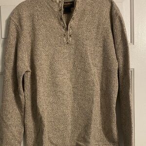 Woolrich Wool Blend Beige Zip-Up Sweater